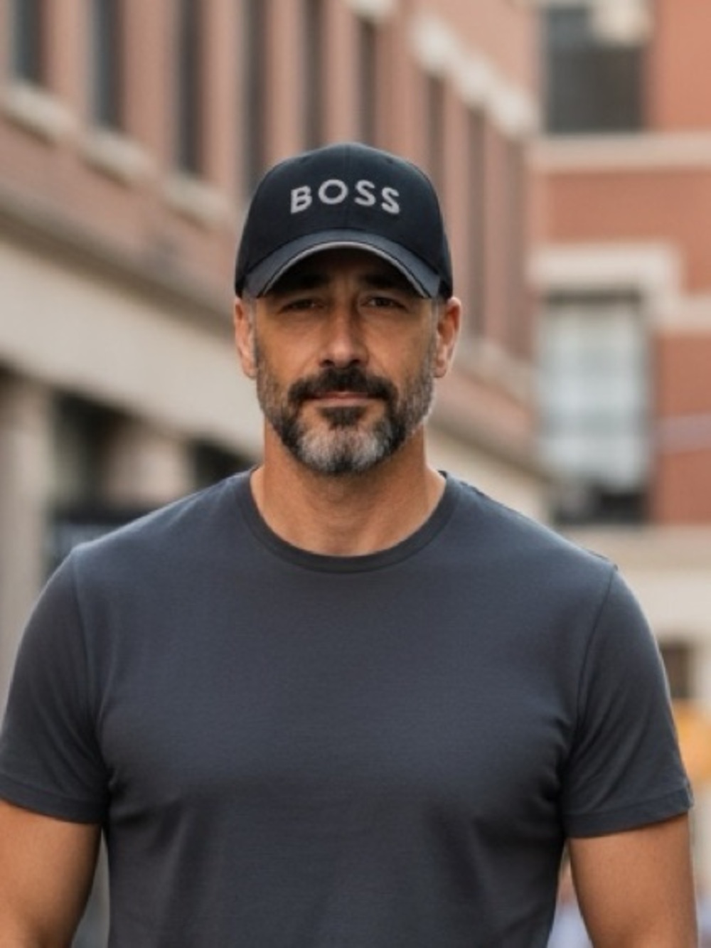 Boss Black Baseball Cap with Silver Logo
